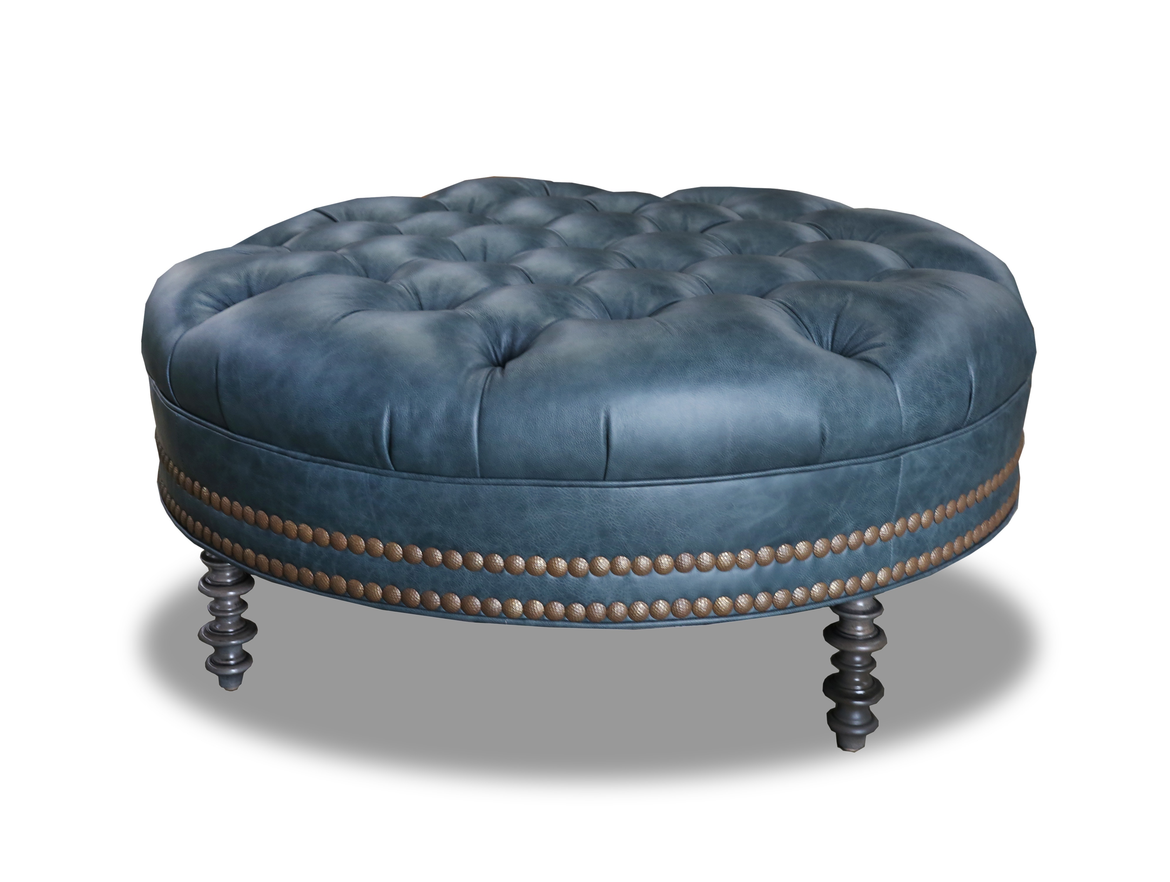 Make It Yours Ottoman in Saloon Winter Lake Leather